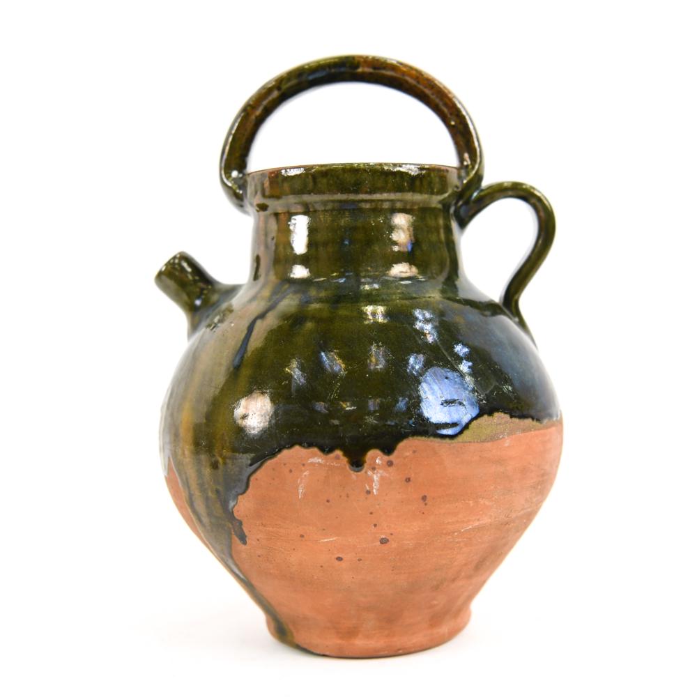 C. 1900 FRENCH PROVINCIAL EARTHENWARE CRUCHE (1 of 12)