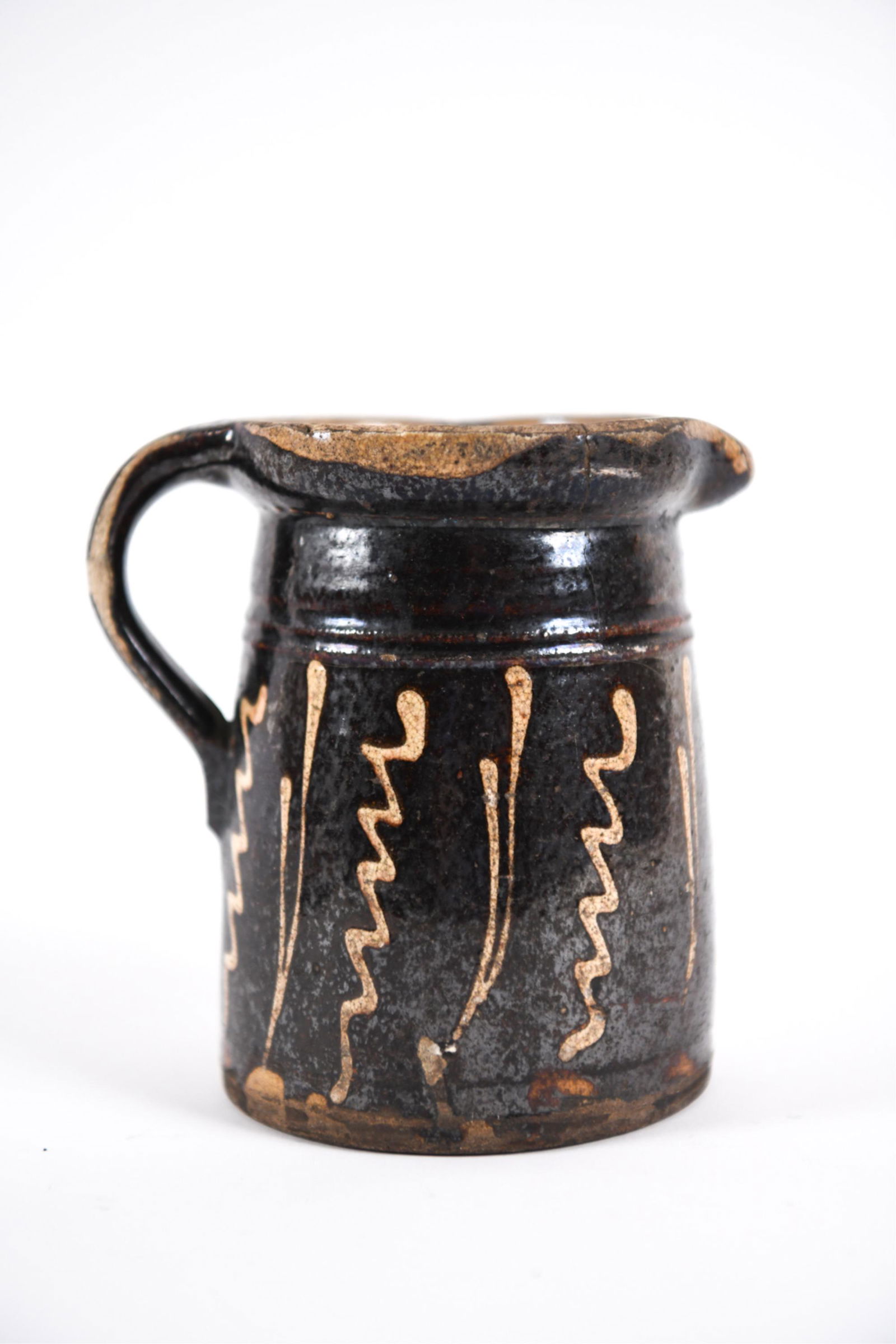 ANTIQUE FRENCH POTTERY ALSACE MILK PITCHER (1 of 9)