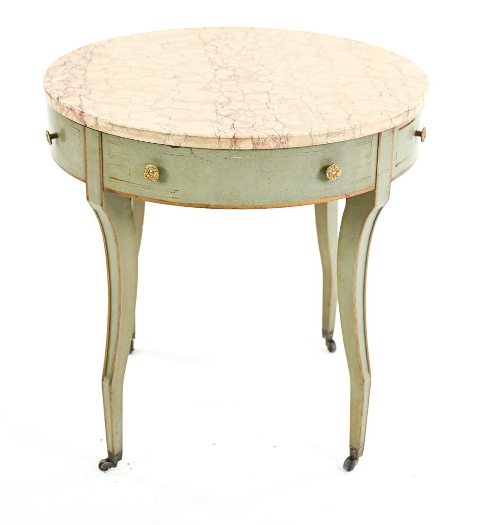 ITALIAN PAINTED STONE-TOP SIDE TABLE (1 of 18)
