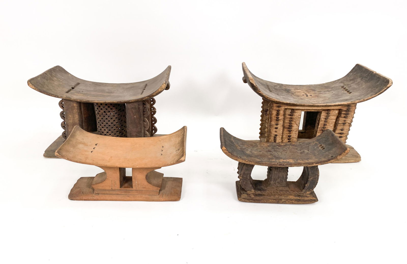 (4) ANTIQUE/VINTAGE AFRICAN STOOLS (1 of 19)