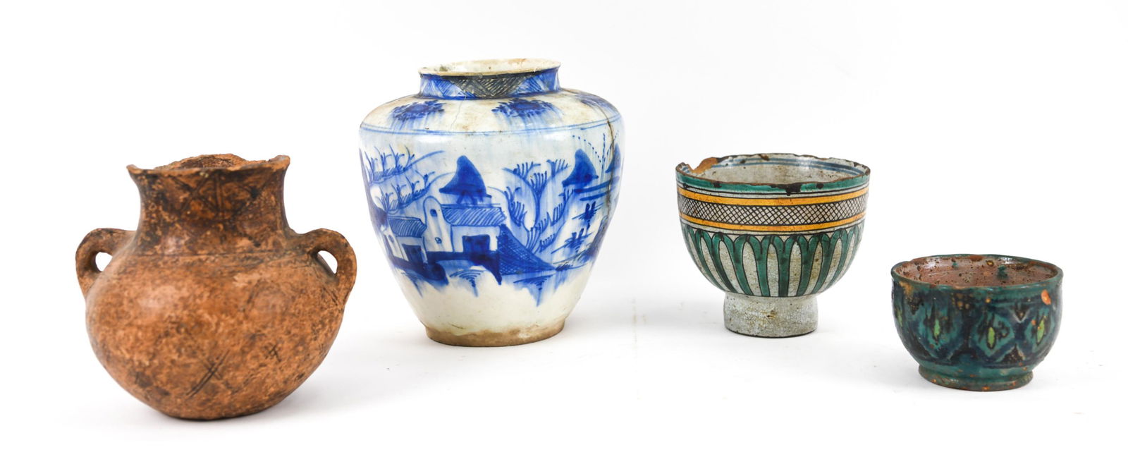 (4) ANTIQUE POTTERY VESSELS (1 of 20)