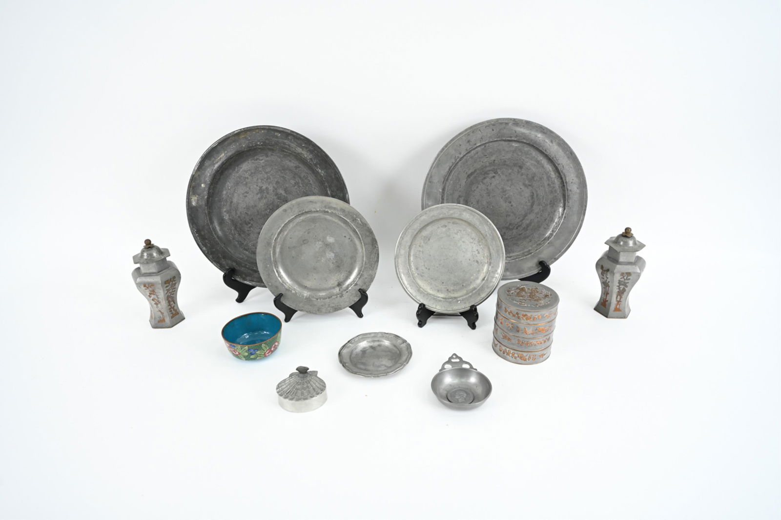 GROUPING OF PEWTER INCL. CHINESE (1 of 14)