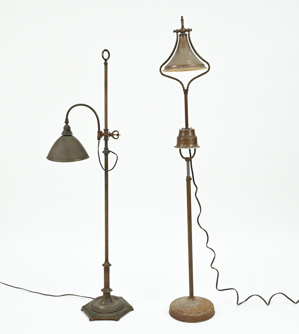 (2) ANTIQUE INDUSTRIAL STYLE METAL FLOOR LAMPS (1 of 14)