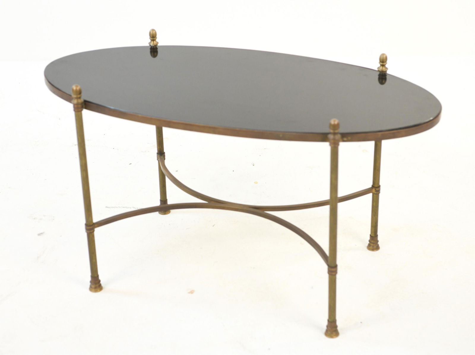 NEOCLASSICAL STYLE BRASS & GRANITE COCKTAIL TABLE (1 of 12)