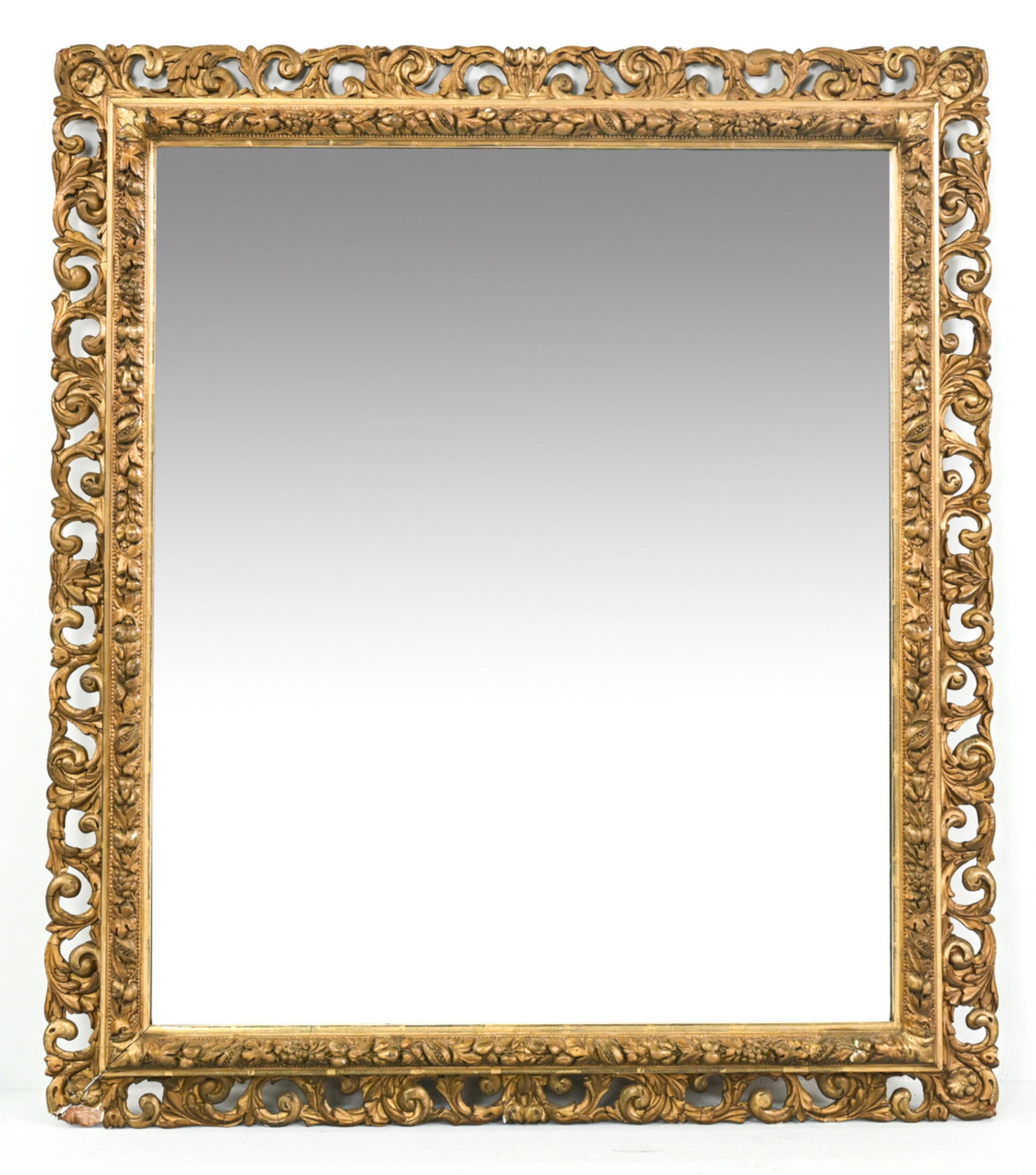 LARGE GILT WALL MIRROR (1 of 10)