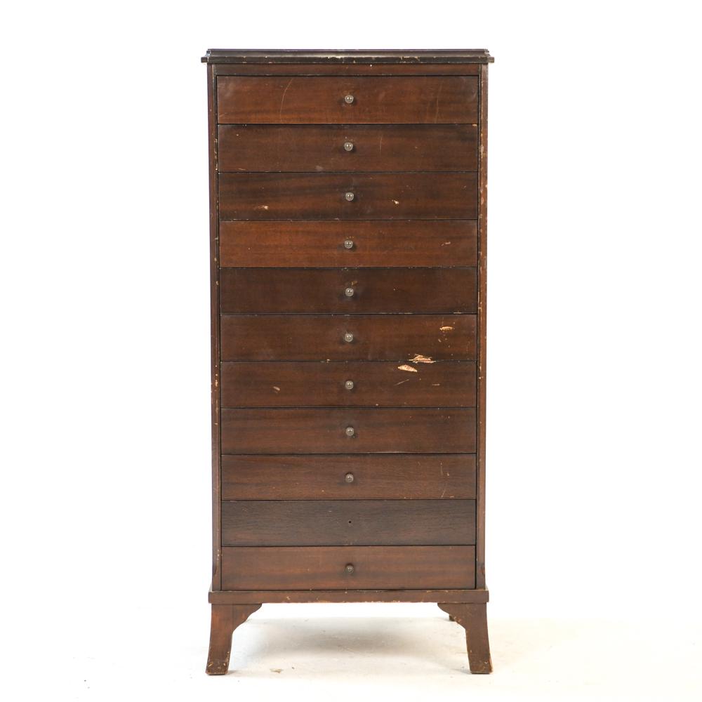 VINTAGE DIMINUTIVE FLAT FILE CABINET (1 of 12)