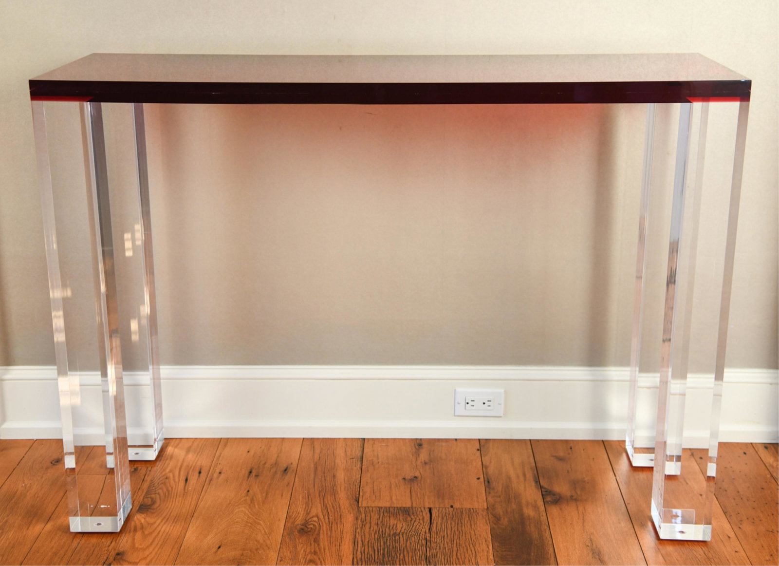 CONTEMPORARY CUSTOM ACRYLIC CONSOLE TABLE (1 of 13)
