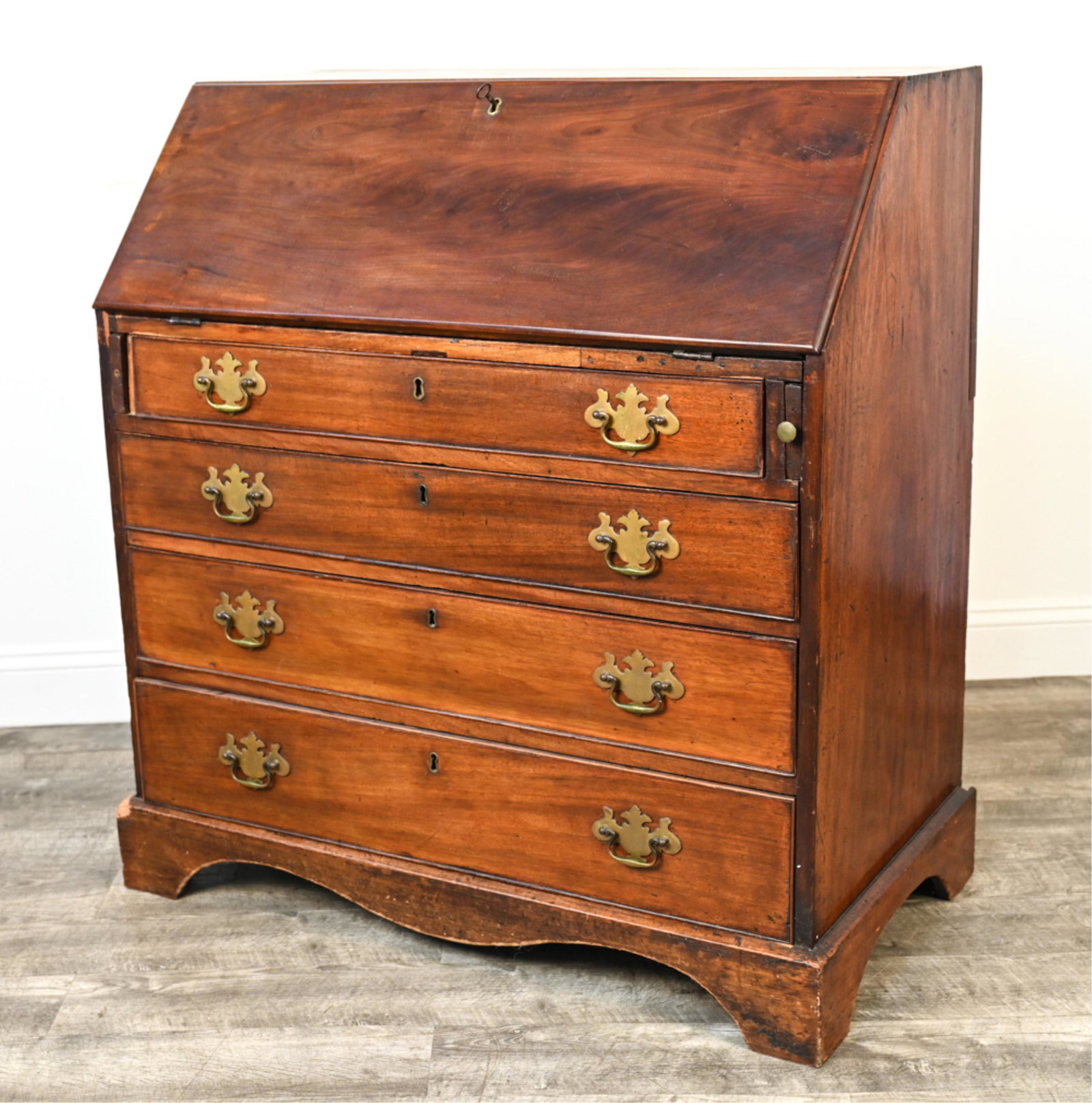 18TH C. ENGLISH SLANT-FRONT SECRETARY CHEST (1 of 20)