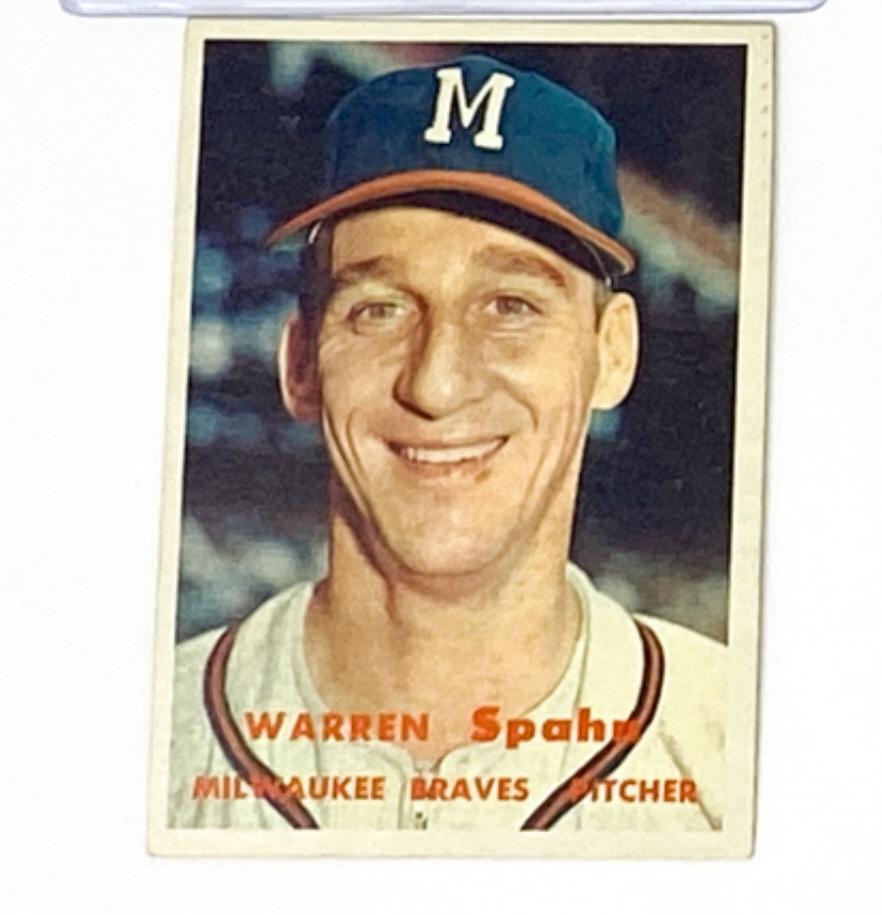 1957 TOPPS WARREN SPAHN #90 (1 of 2)
