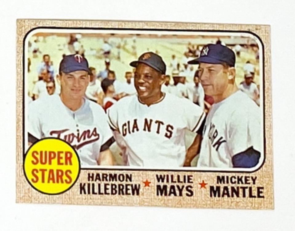 1968 TOPPS SUPERSTARS KILLEBREW, MAYS, MANTLE #490 (1 of 2)