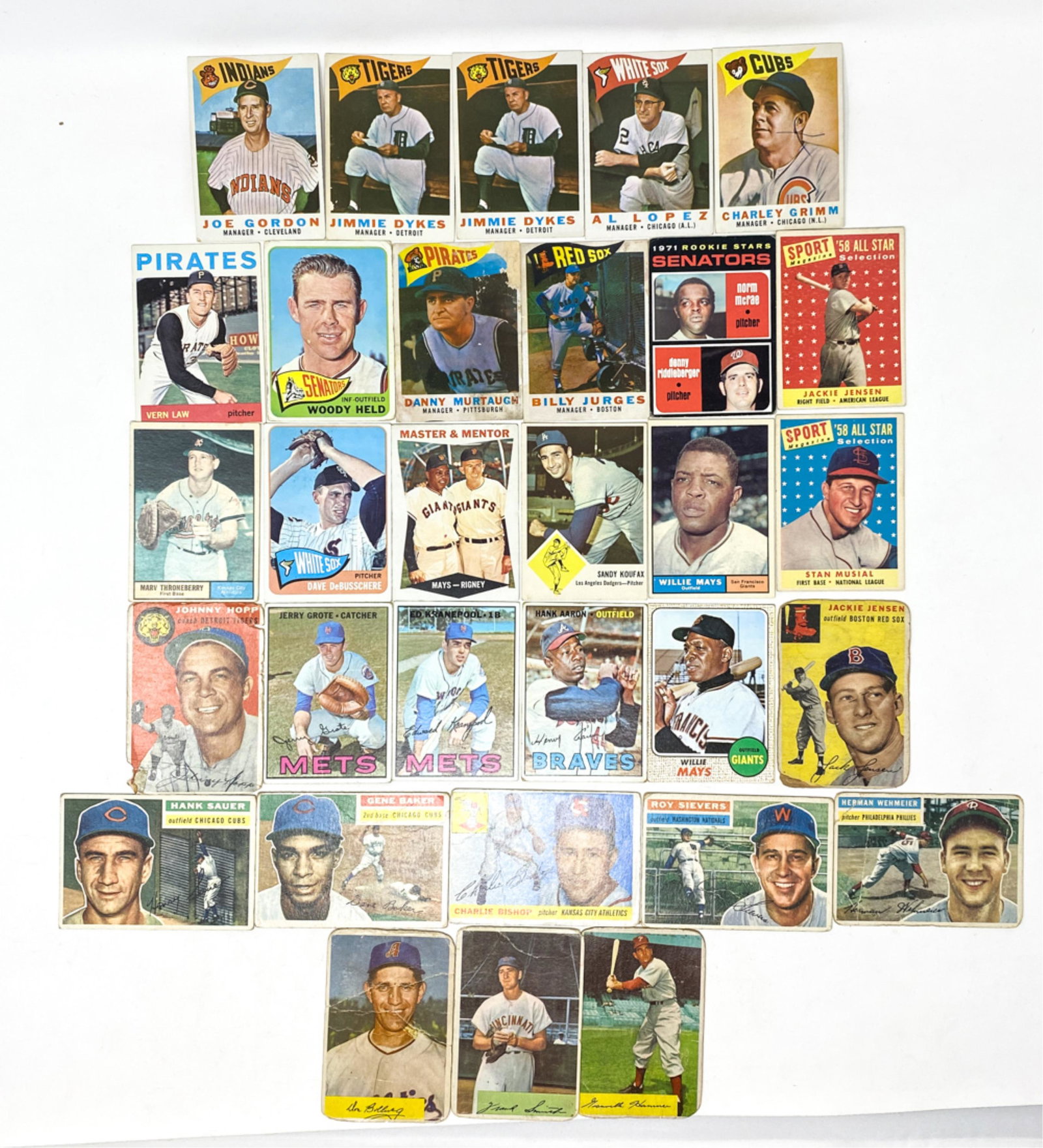 BASEBALL CARDS FROM THE 1950S-1960S (1 of 10)