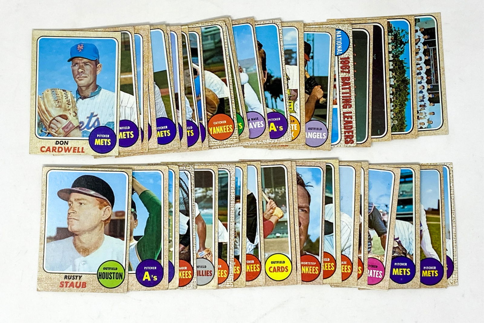 COLLECTION OF 1968 TOPPS BASEBALL CARDS (1 of 8)