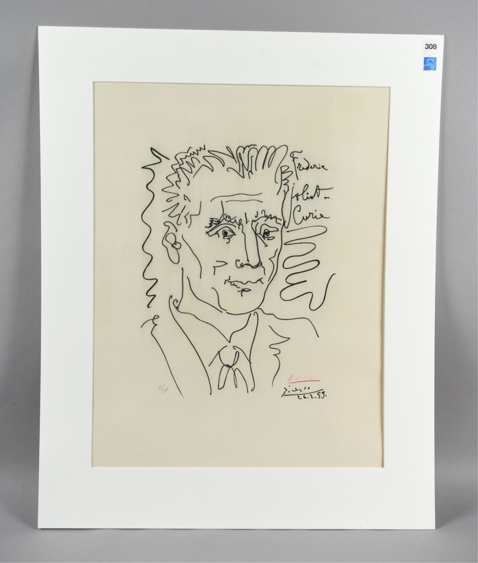 PICASSO 1959 LTD. ED. SIGNED FREDERIC JOLIOT-CURIE (1 of 6)