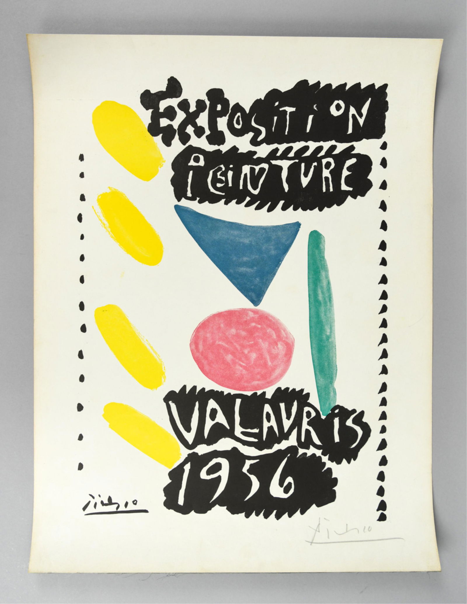 1956 PICASSO VALLAURIS EXHIBITION POSTER, SIGNED (1 of 8)