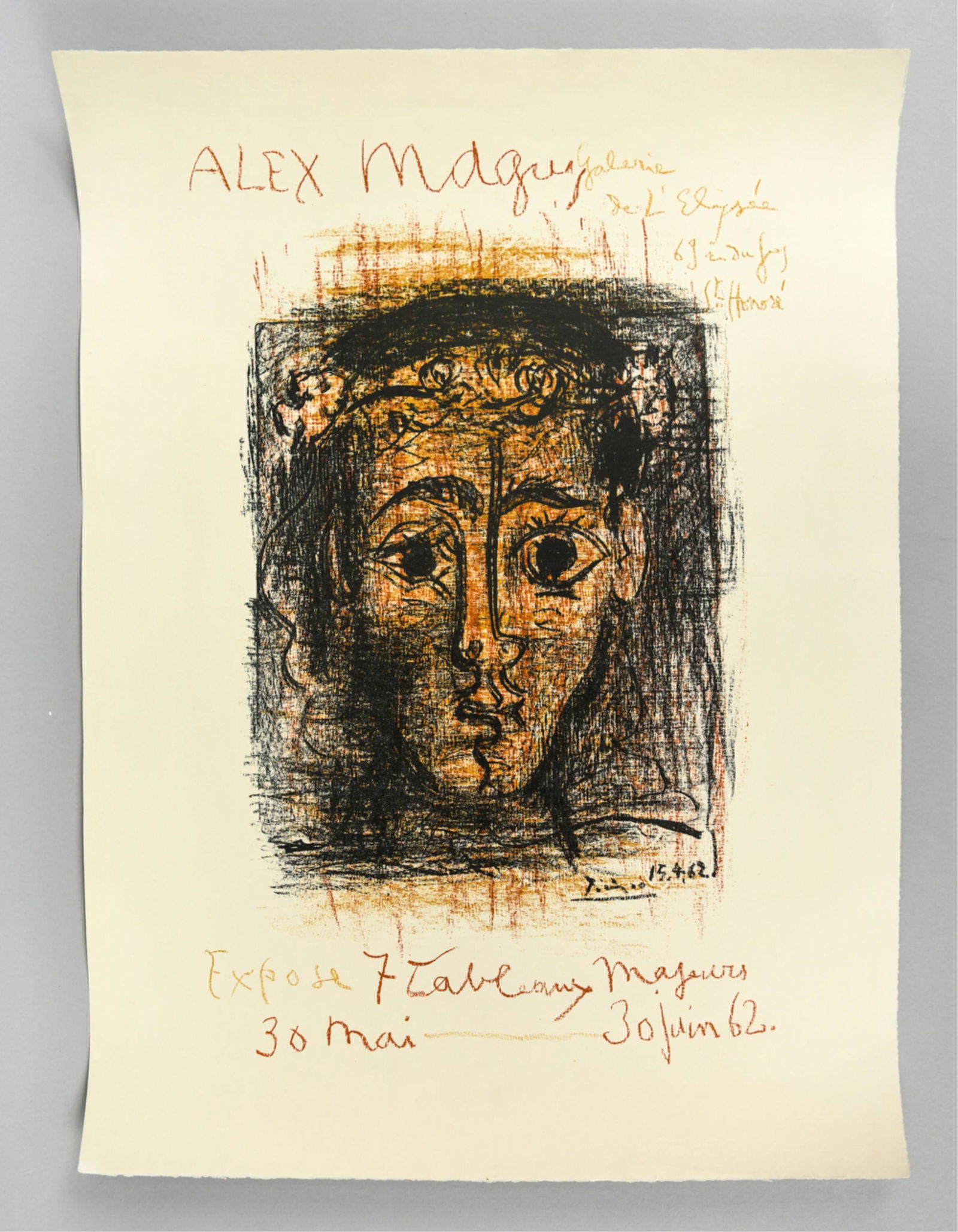 PICASSO 1962 LITHOGRAPH POSTER (1 of 6)