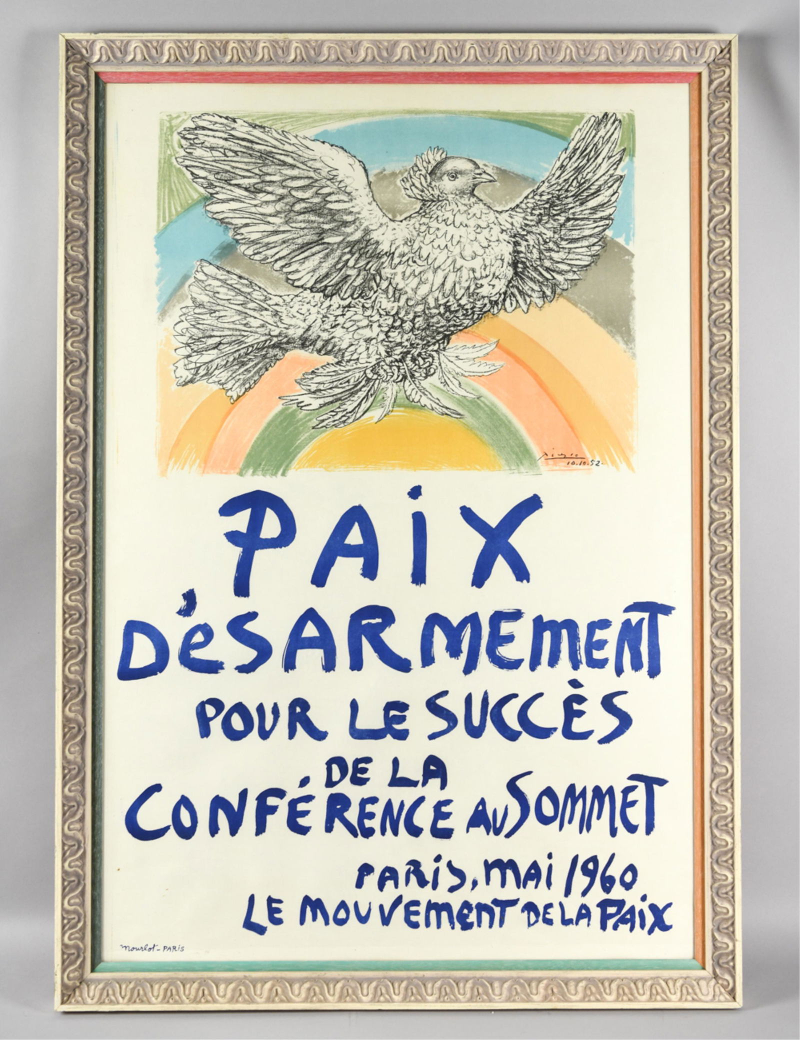 PICASSO 1960 PAIX DESARMEMENT POSTER (1 of 10)