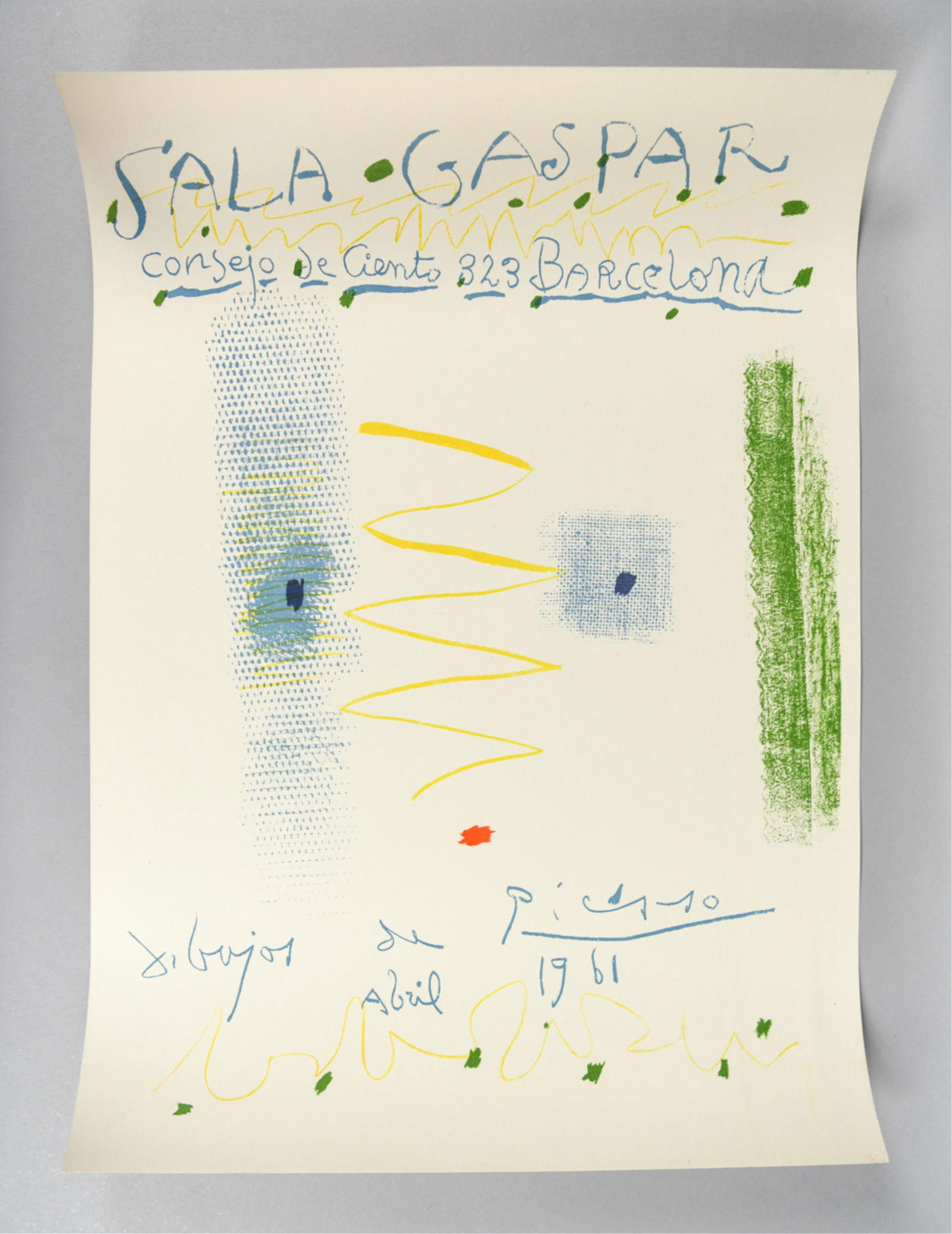 1961 PICASSO SALA GASPAR EXHIBITION POSTER (1 of 5)