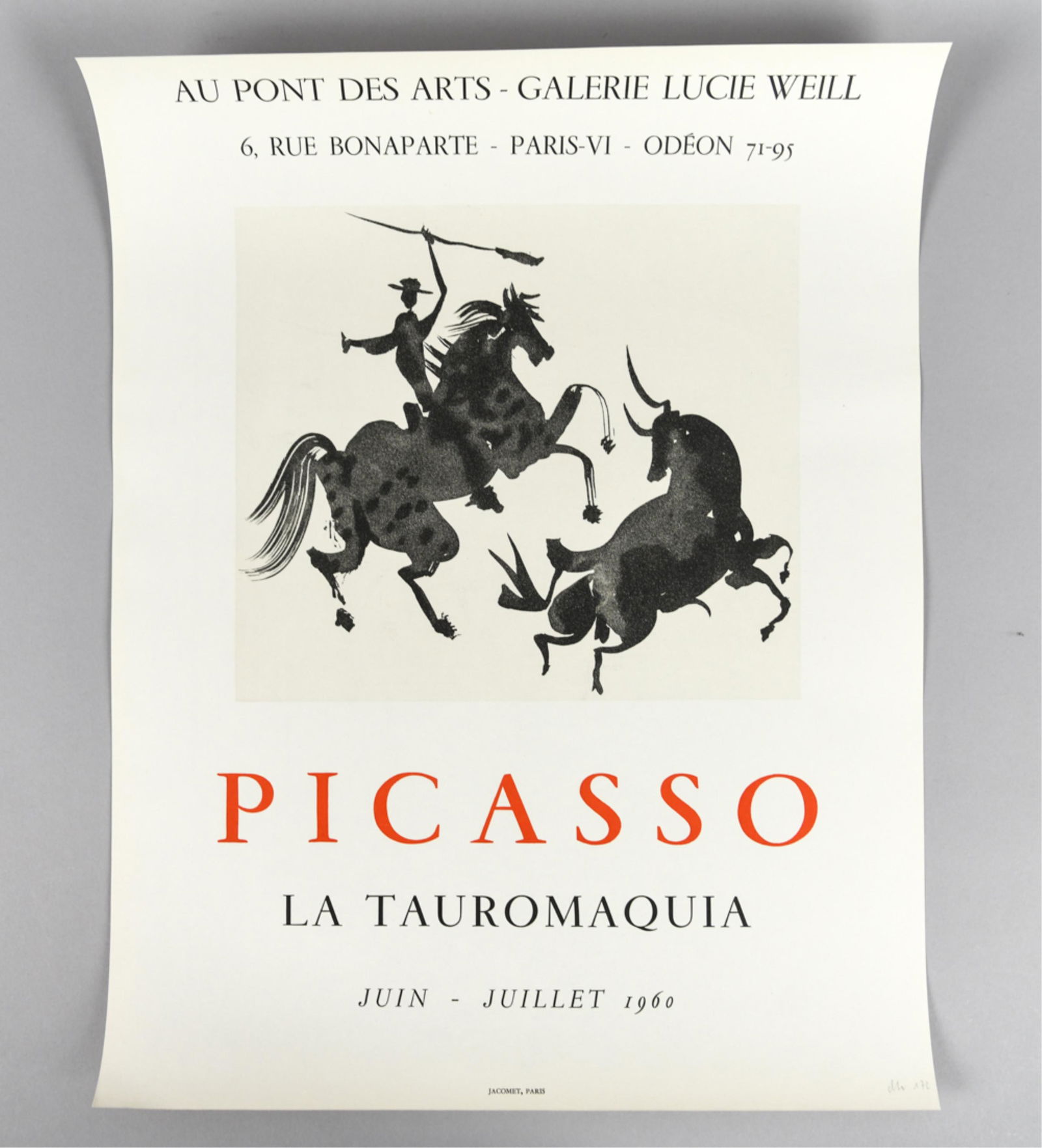 1960 PICASSO GALERIE LUCIE WEILL EXHIBITION POSTER (1 of 5)