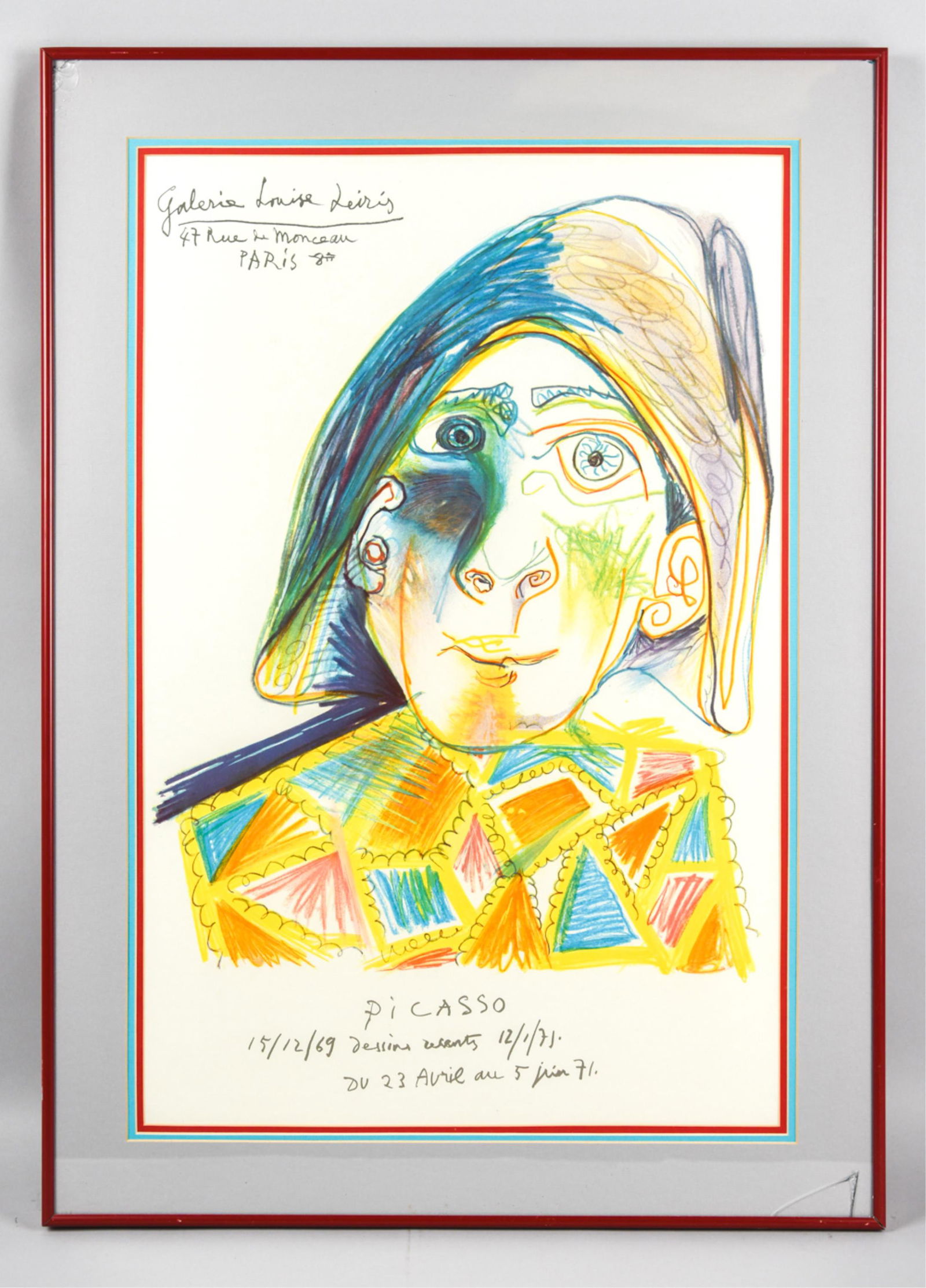 1971 GALERIE LOUISE LEIRIS PICASSO POSTER (1 of 9)