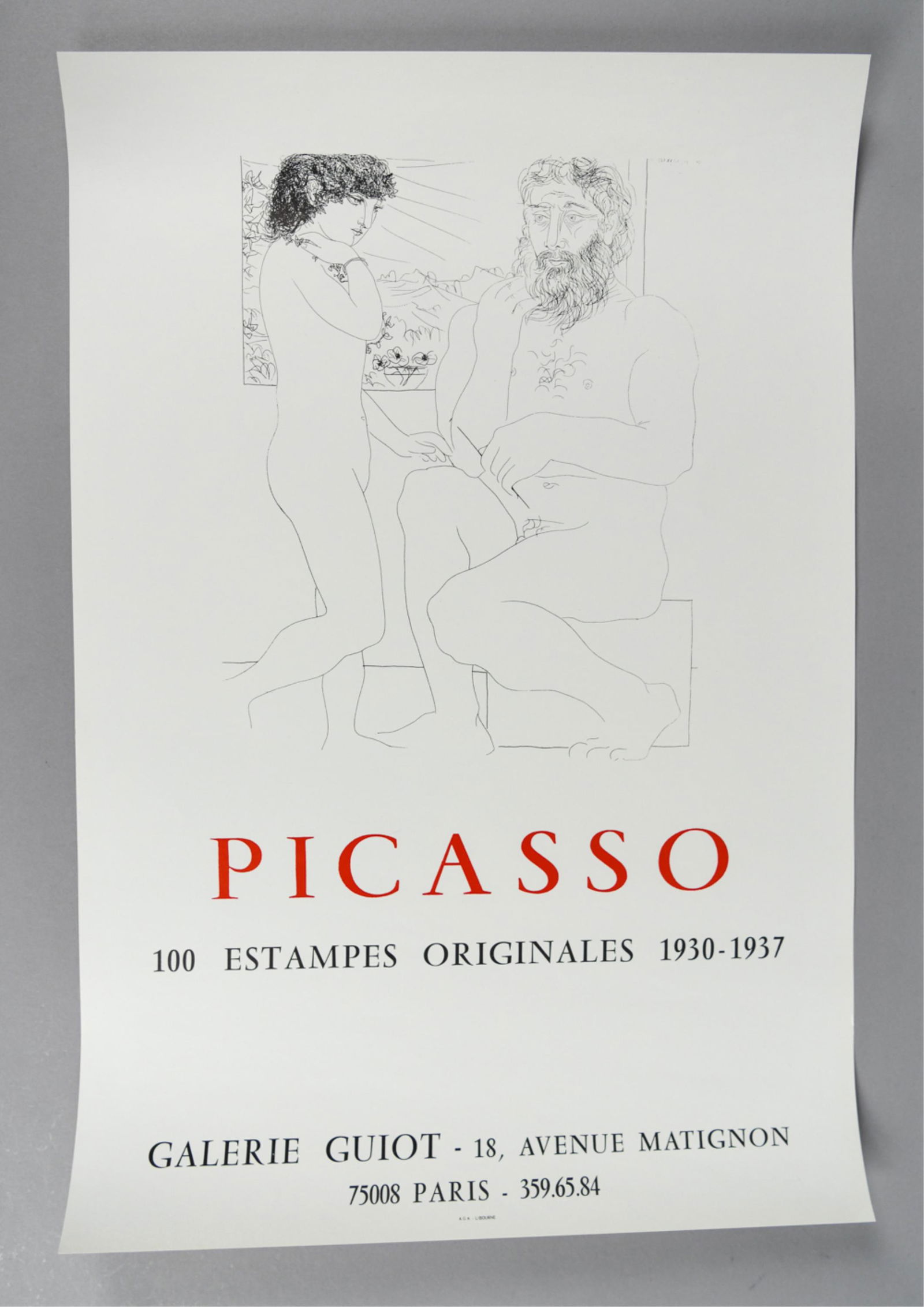 PICASSO EXHIBITION POSTER GALERIE GUIOT (1 of 4)