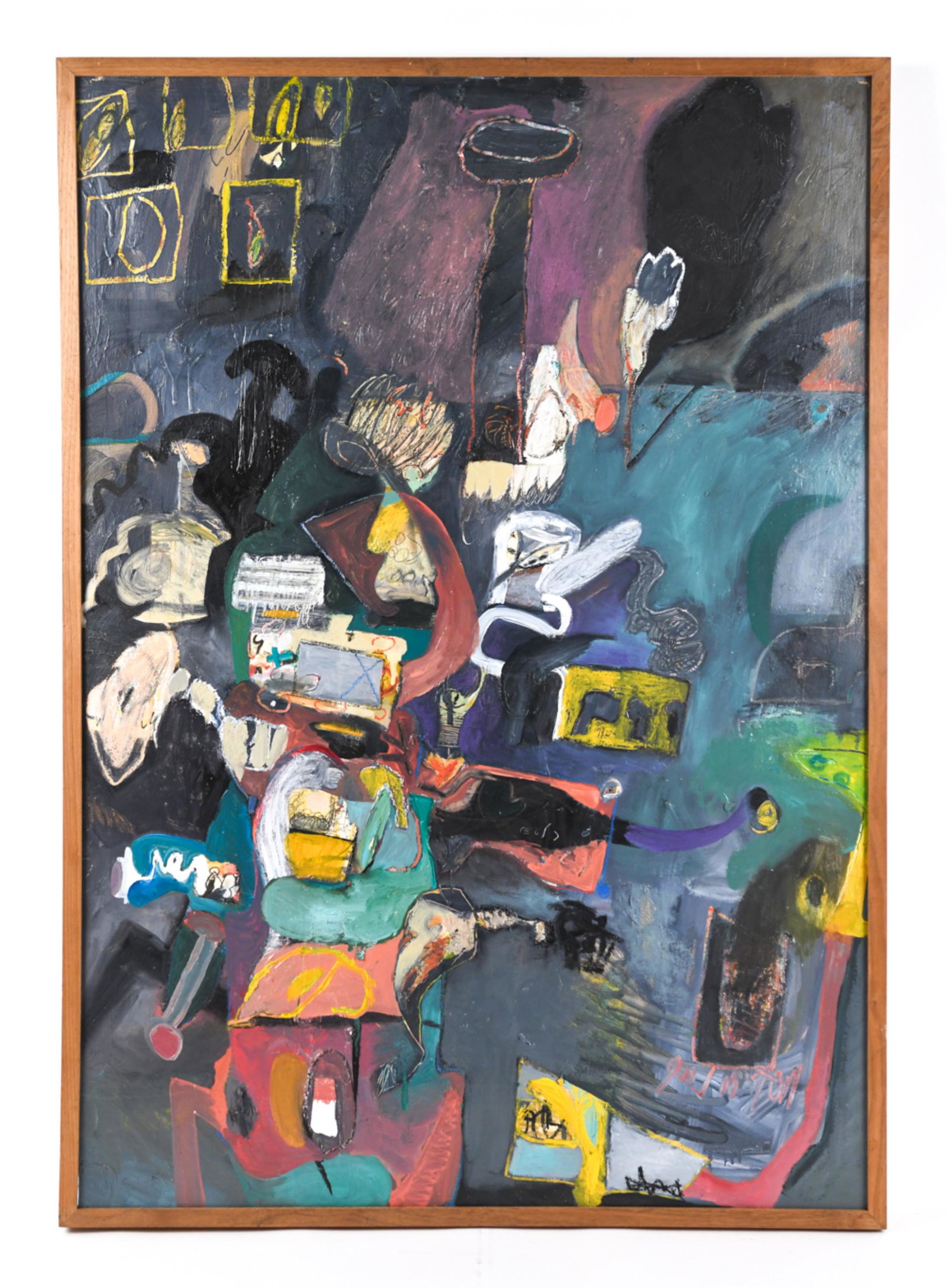 MODERN ABSTRACT MIXED MEDIA WITH COLLAGE (1 of 10)