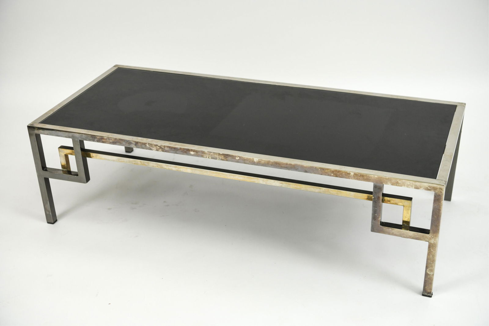 VINTAGE FRENCH NICKEL & BRASS COFFEE TABLE (1 of 13)