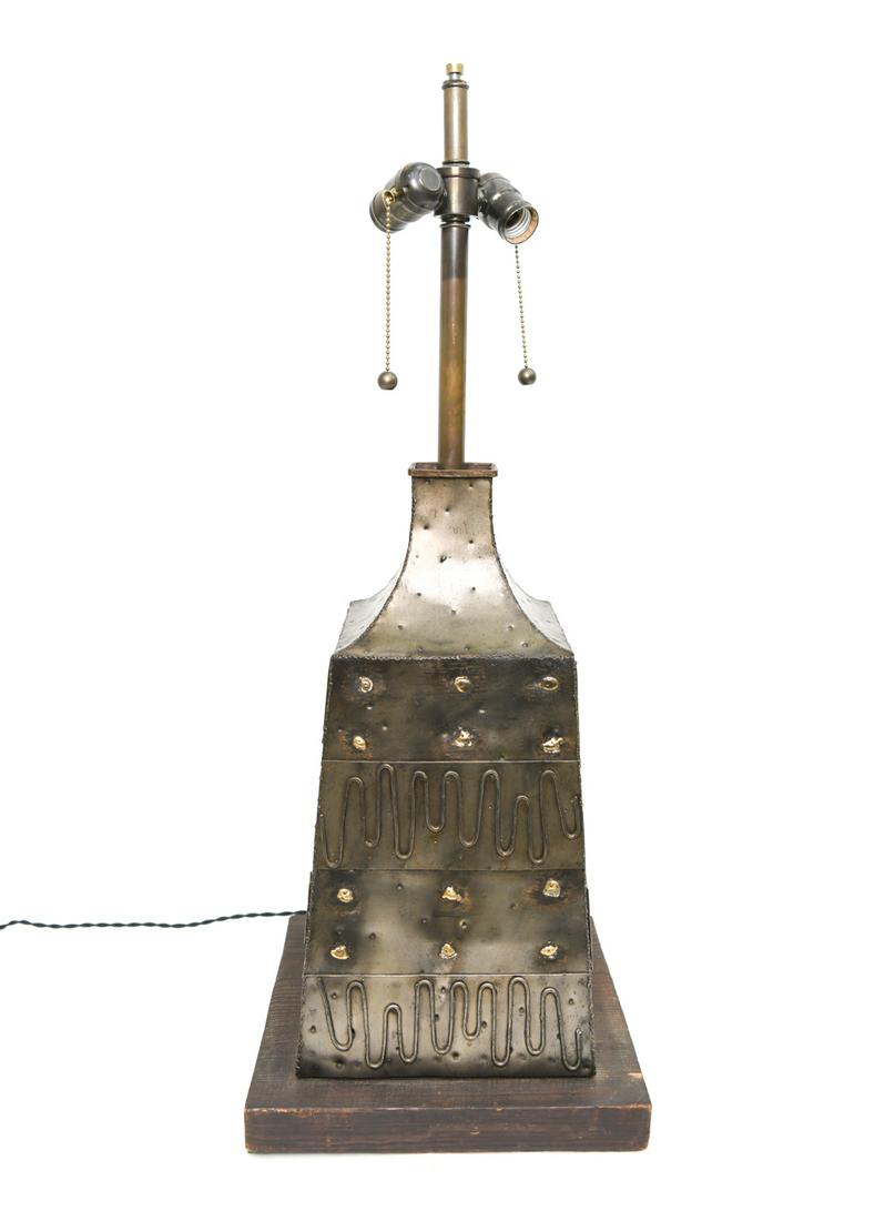 ATTR. MARCELLO FANTONI BRUTALIST MID-CENTURY LAMP (1 of 10)