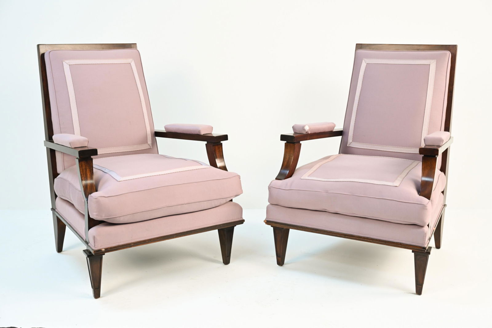 JULES LELEU-STYLE WALNUT ARMCHAIRS (1 of 13)