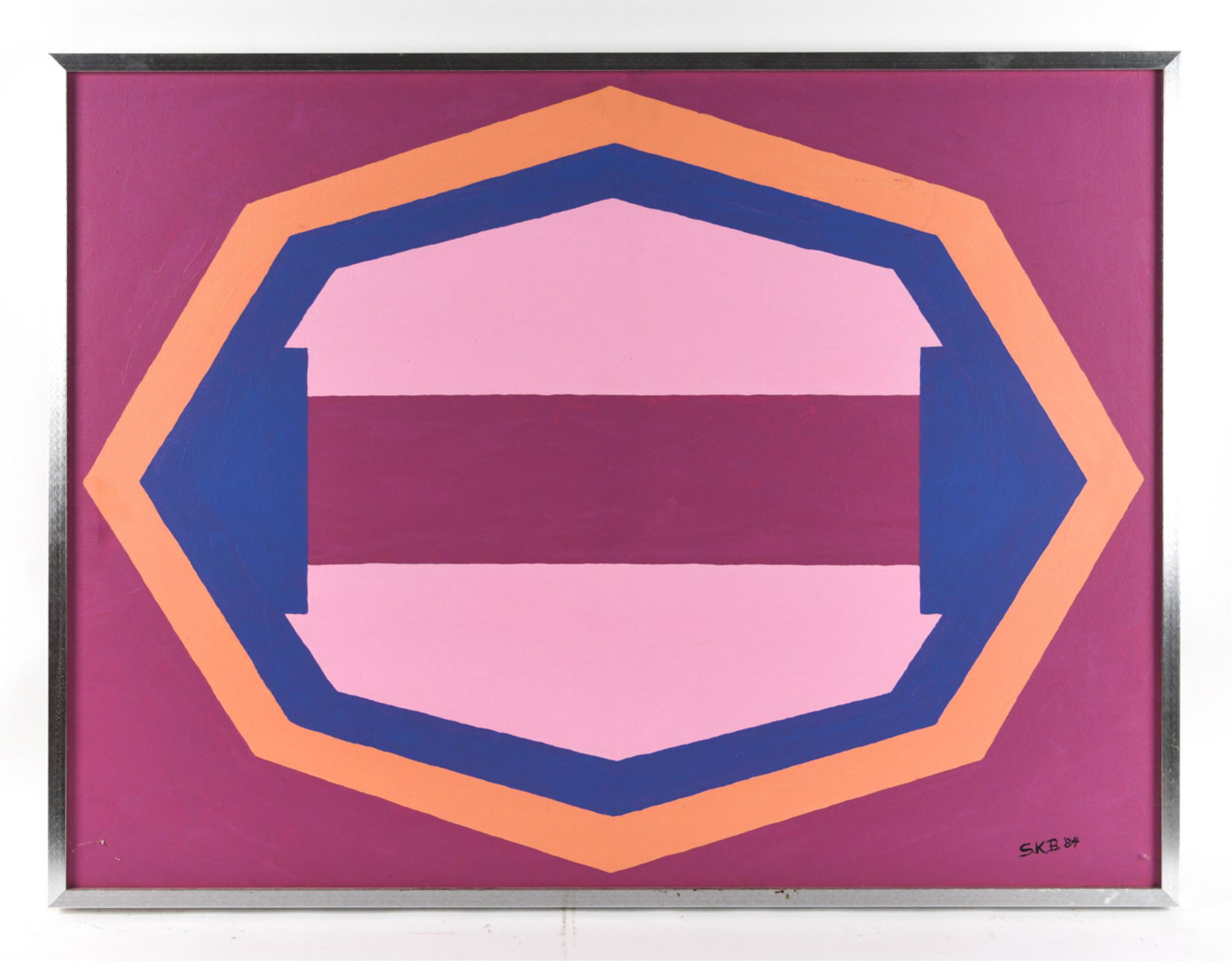 MODERN ABSTRACT OP ART PAINTING 1984 (1 of 10)