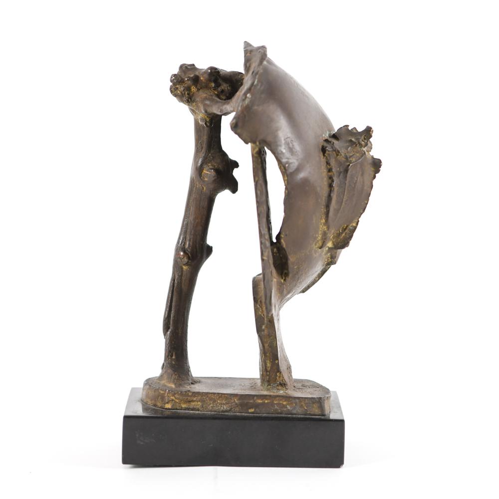 ABBOTT PATTISON (1916-1999) ABSTRACT BRONZE: Signed A. Pattison Firenze near base, with Marinelli Foundry stamp to interior side. c. 1980. Title "Creation of the Universe" attributed. Dimensions: (Including base) H 9.5" x W 6" x D 5.5" Condition