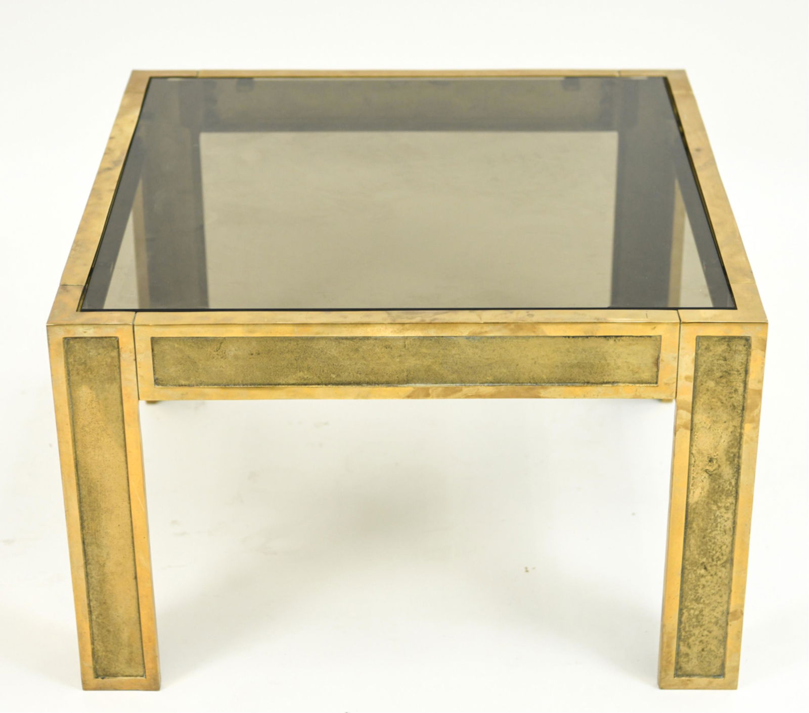 FRENCH CAST BRONZE SQUARE PARSONS STYLE SIDE TABLE (1 of 13)