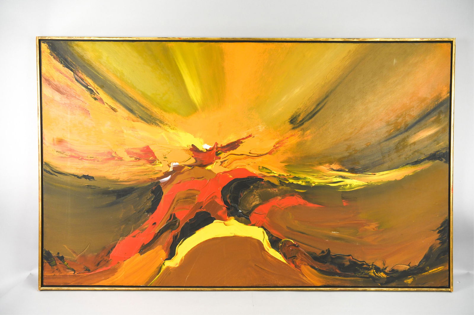 LARGE MID-CENTURY ABSTRACT O/C (1 of 10)