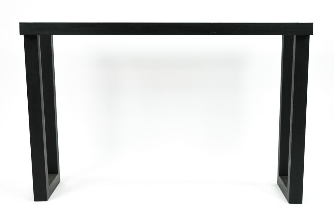 ARTISAN MADE BLACK ASH & BRASS CONSOLE TABLE (1 of 18)