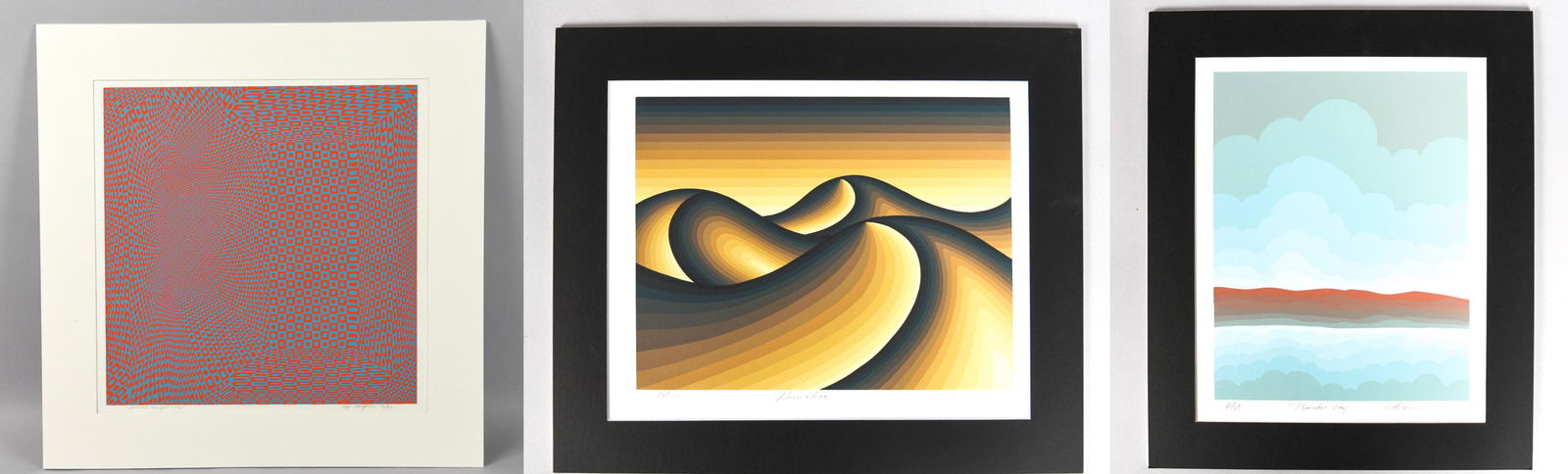 (3) ROY AHLGREN (1927-2011) MATTED SERIGRAPHS (1 of 15)