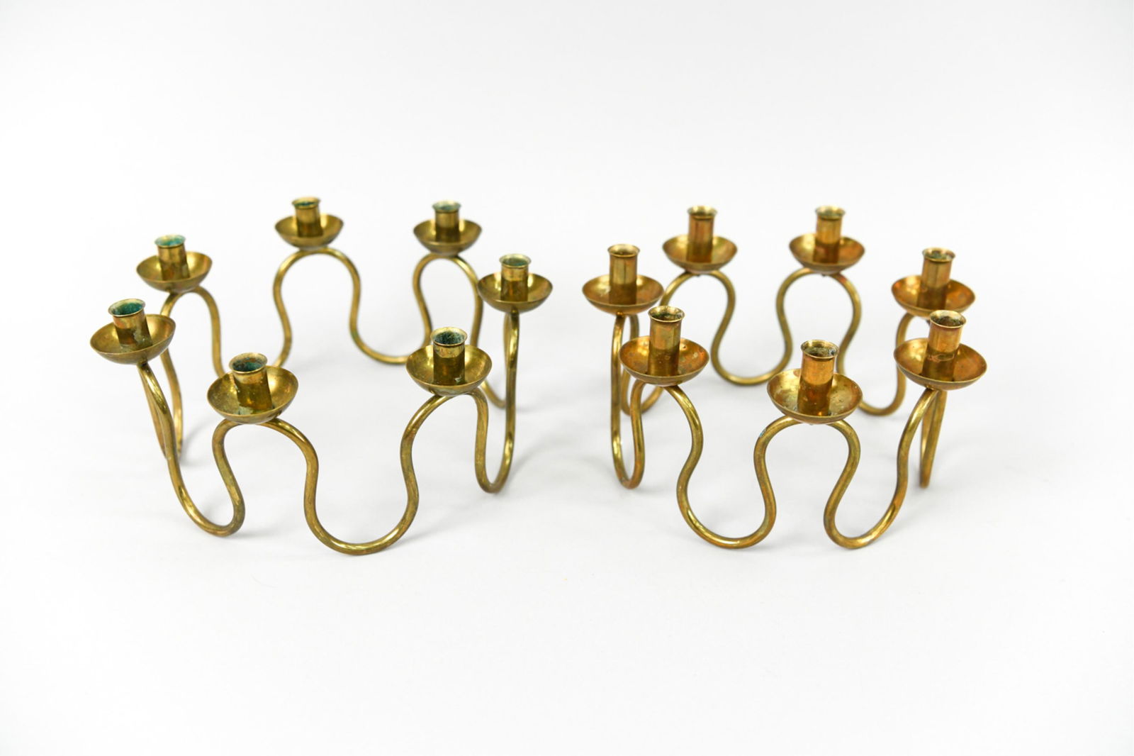 (2) LARS HOLMSTROM SWEDISH BRASS CANDELABRAS (1 of 14)