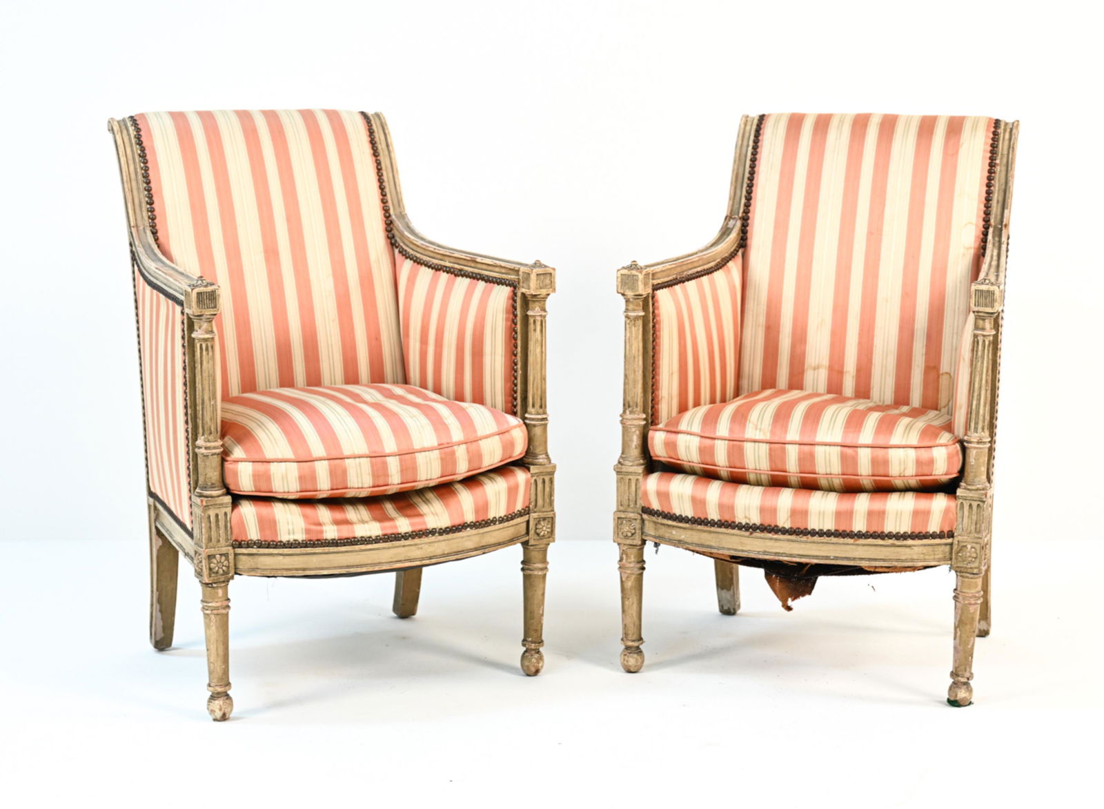 PAIR OF 19TH C. PAINTED BERGERE CHAIRS (1 of 17)