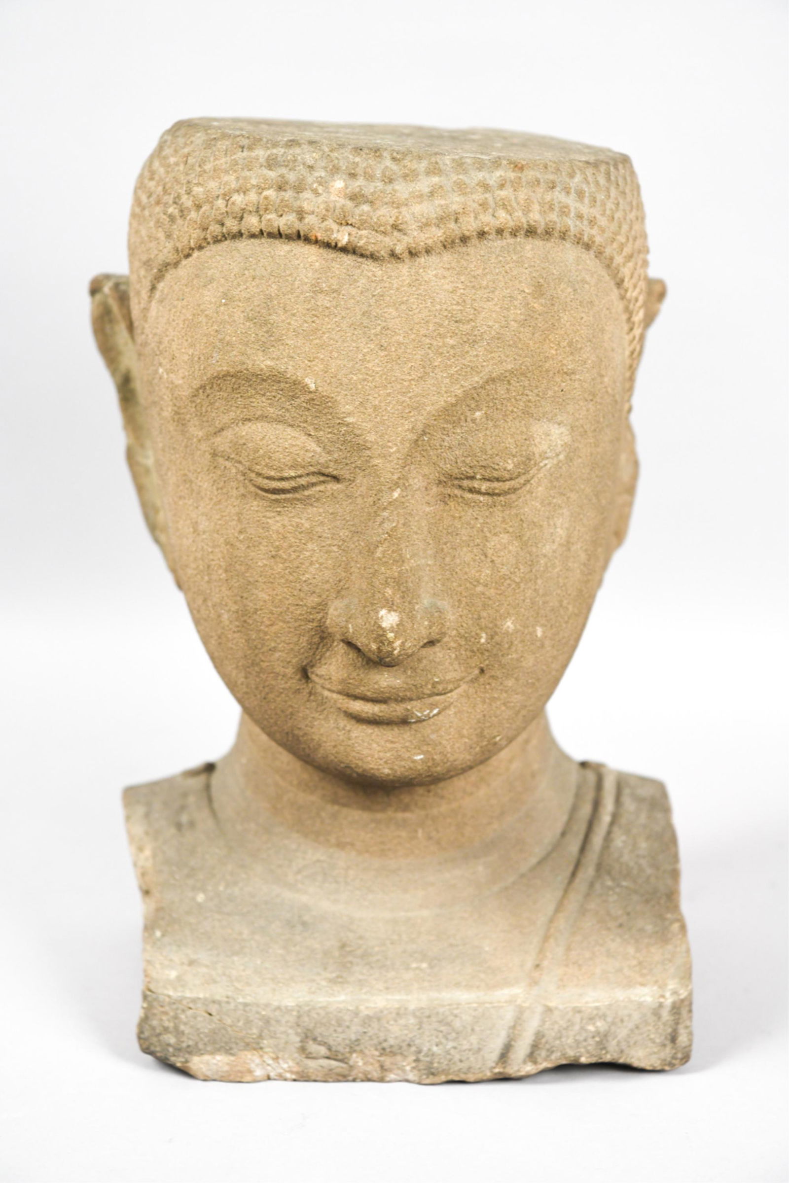 MONUMENTAL THAI AYUTTHAYA BUDDHA HEAD 14" (1 of 14)