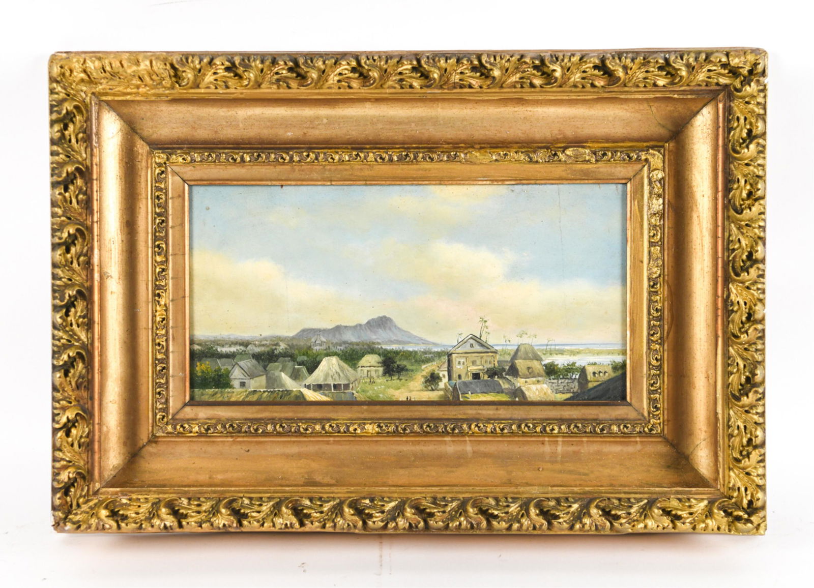 19TH CENTURY VIEW OF DIAMONDHEAD HI O/C (1 of 12)