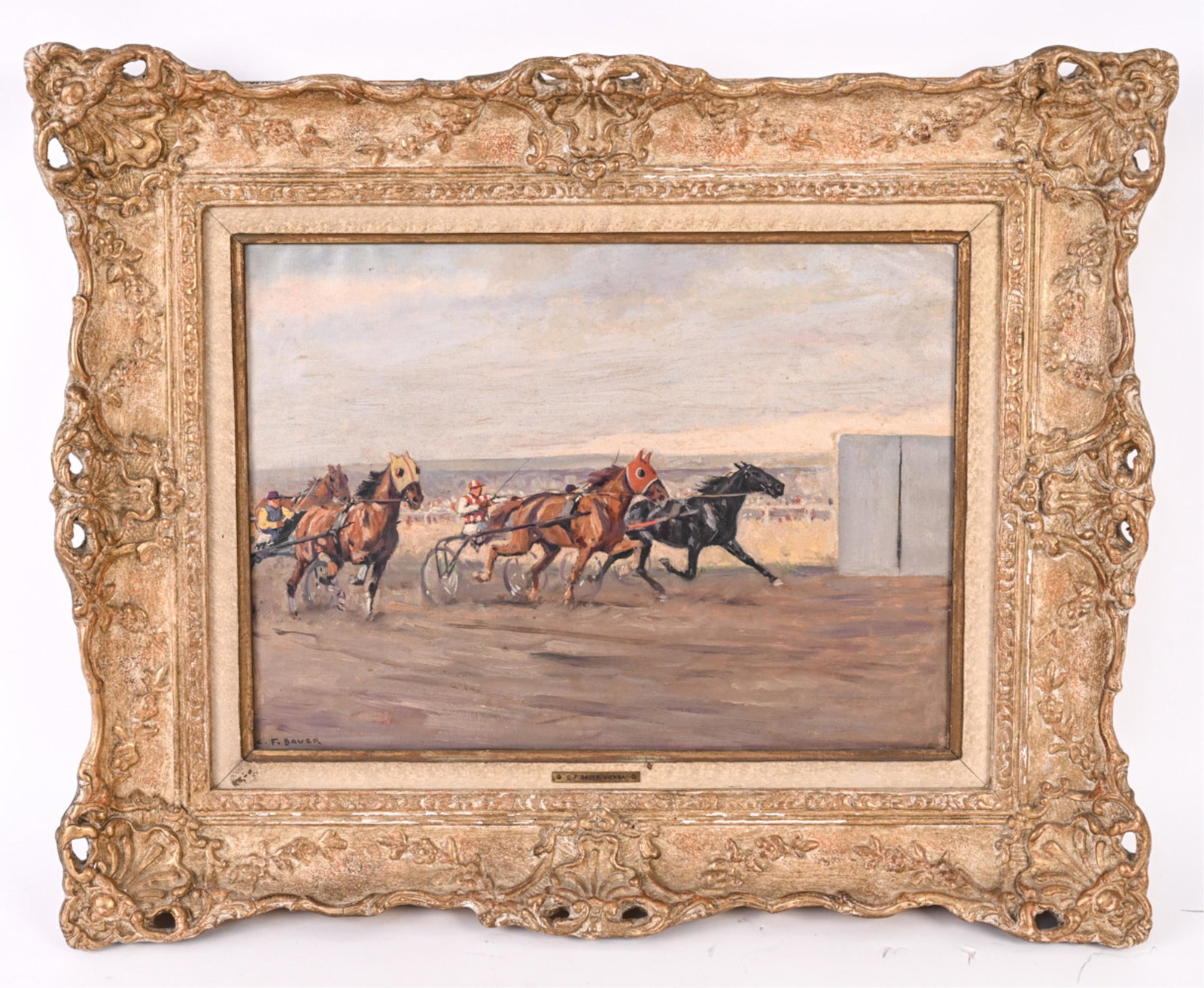 CARL FRANZ BAUER, AUSTRIAN (1879-1954) O/C HORSES (1 of 10)