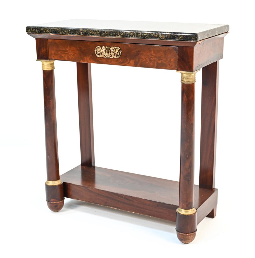 MARBLE TOP EMPIRE STYLE CONSOLE (1 of 15)