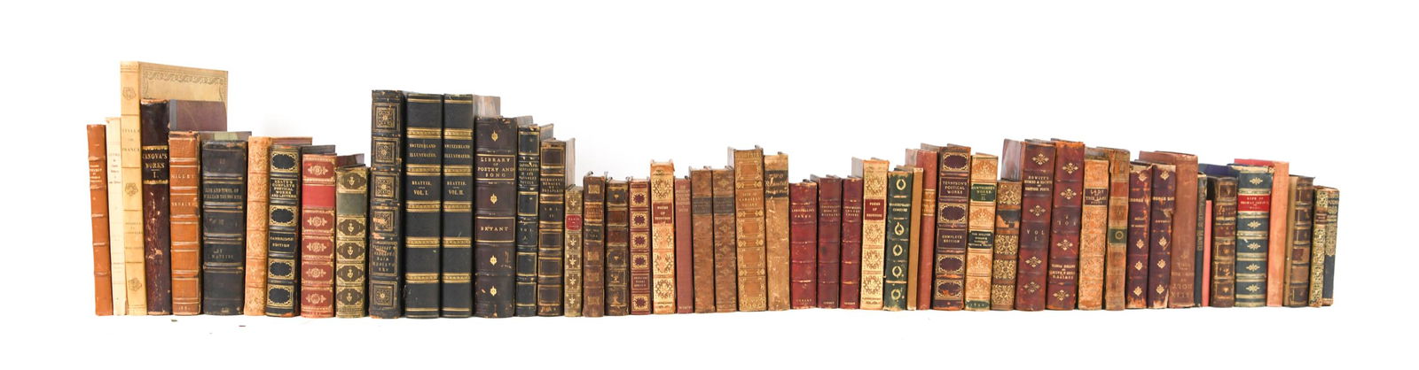 GROUPING OF VINTAGE & ANTIQUE LEATHERBOUND BOOKS (1 of 16)