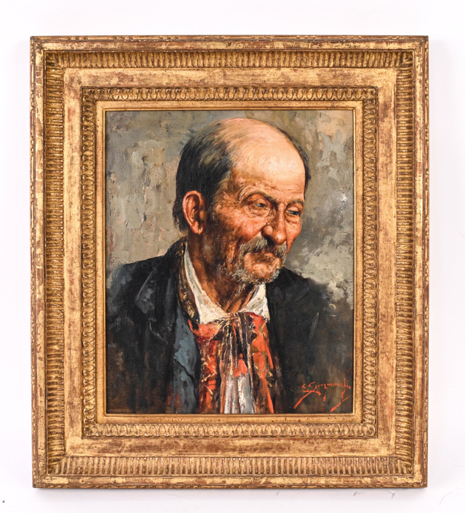 LATE 19TH C. ITALIAN PORTRAIT, SIGNED O/C (1 of 9)