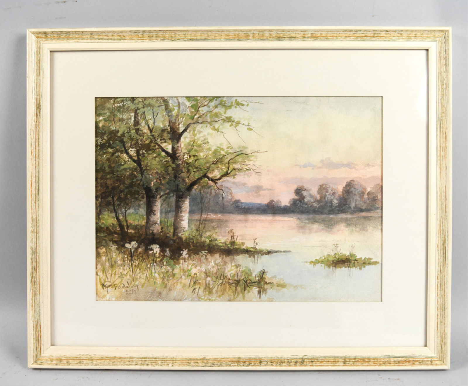 ANTIQUE WATERCOLOR SUNSET VIEW (1 of 8)