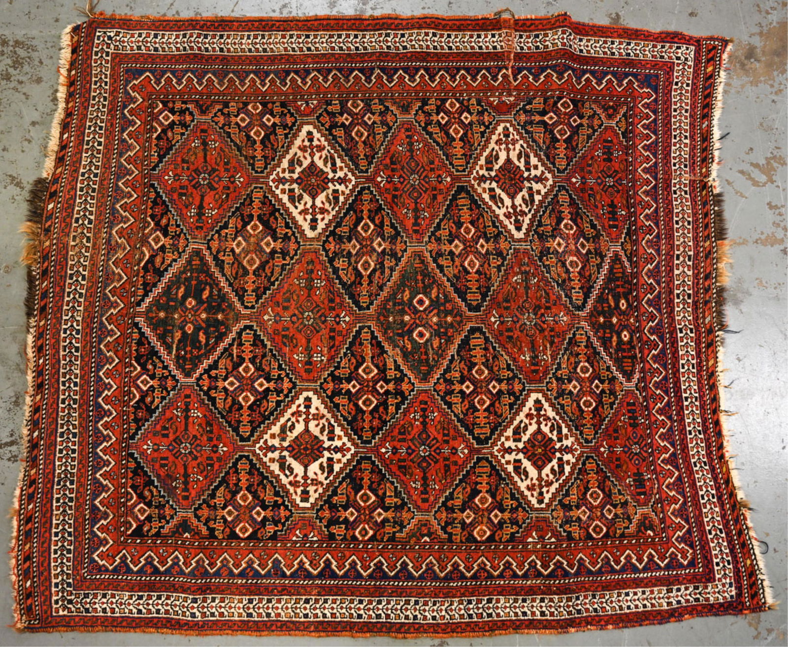 ANTIQUE CAUCASIAN WOOL RUG (1 of 8)