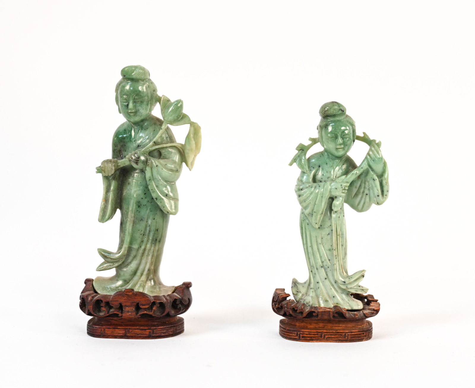 (2) CHINESE FIGURATIVE JADE CARVINGS (1 of 14)
