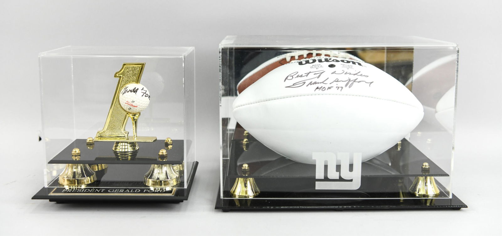 FRANK GIFFORD & GERALD FORD AUTOGRAPHED BALLS (1 of 19)