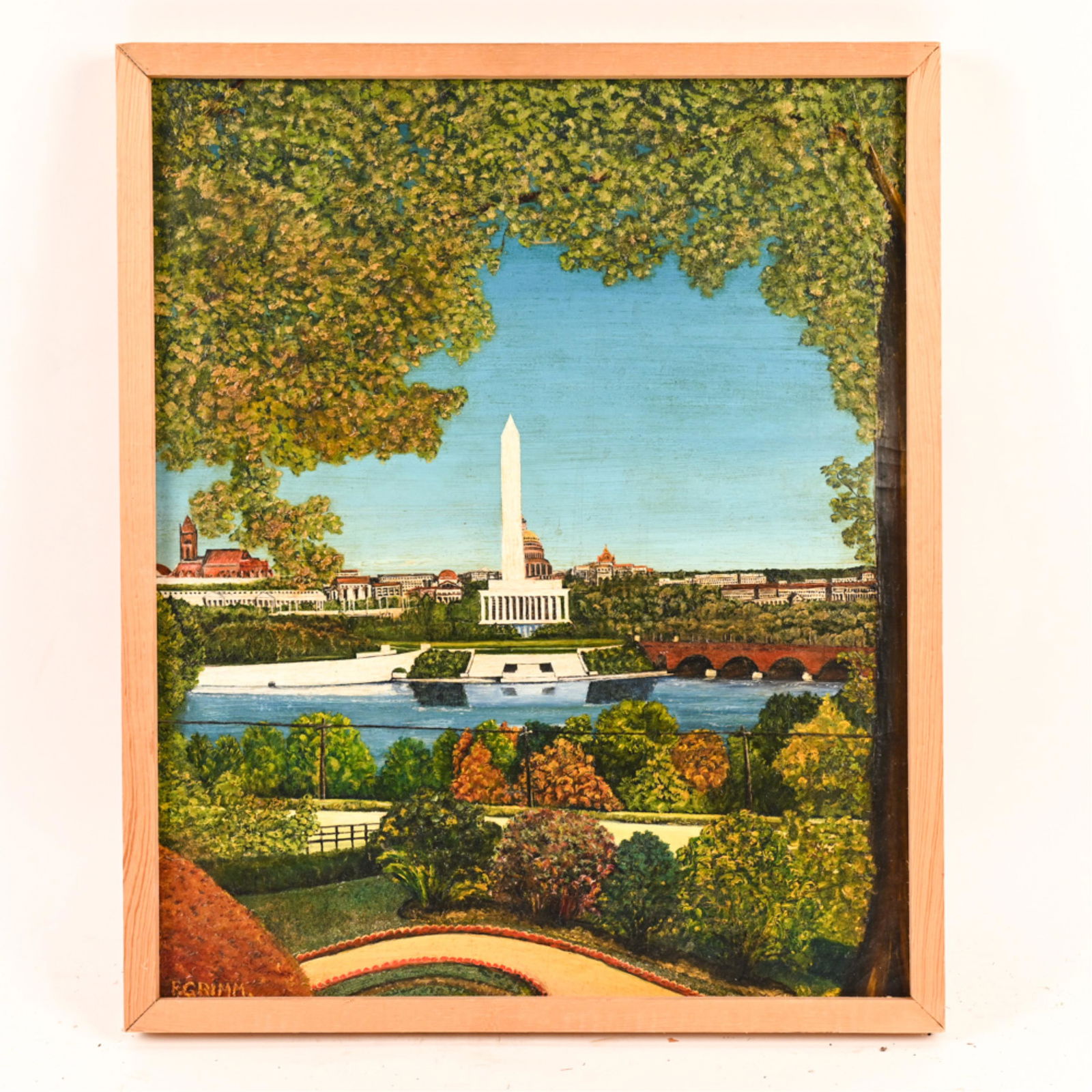 OUTSIDER ART WASHINGTON D.C. VIEW O/C (1 of 13)