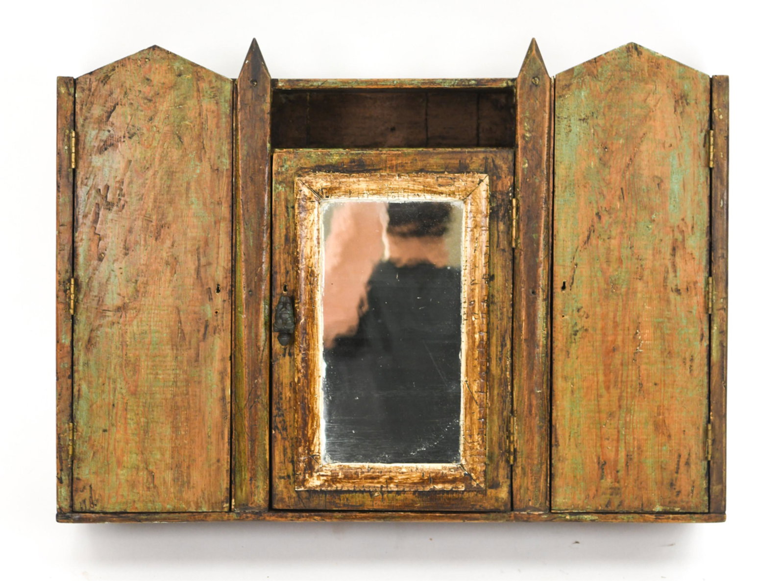 RUSTIC MIRRORED WALL CABINET (1 of 13)