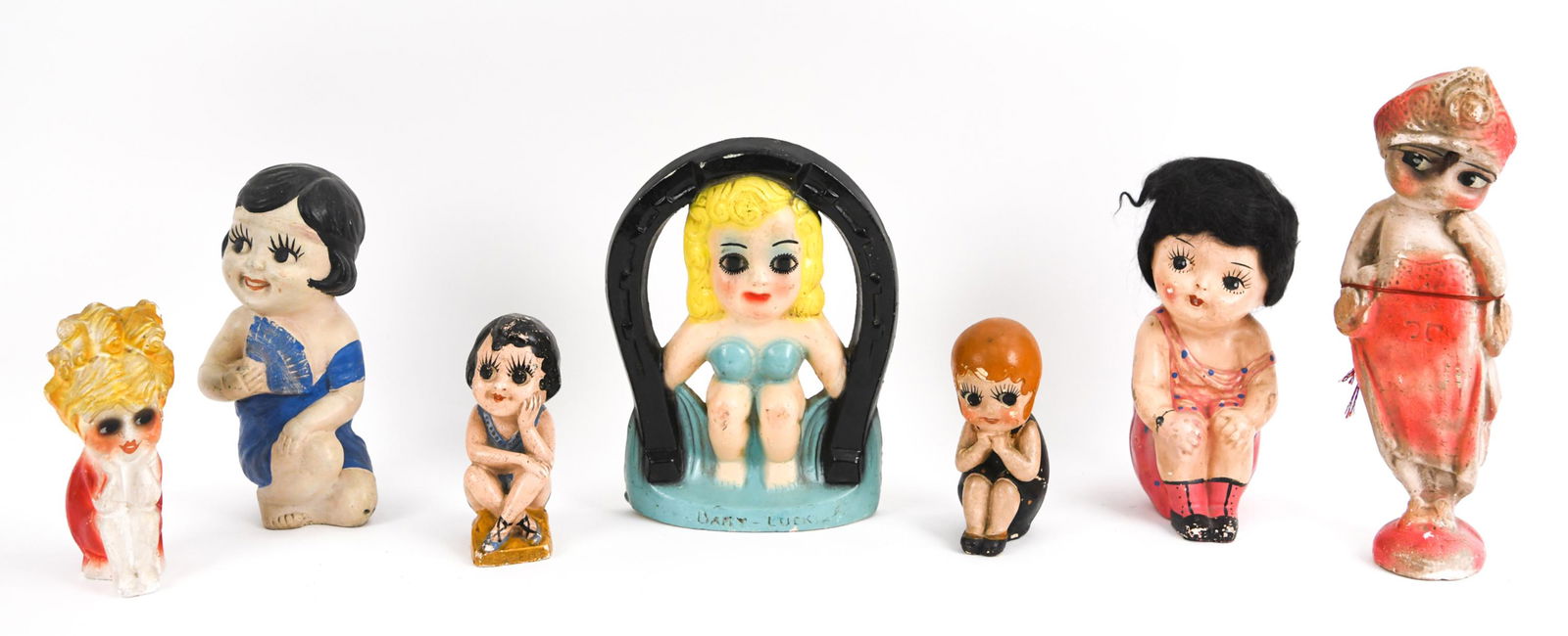 (7) CARNIVAL CHALKWARE GIRLS (1 of 16)