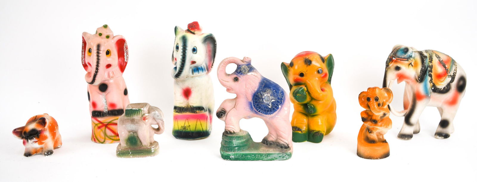 (8) ELEPHANT CARNIVAL CHALKWARE (1 of 14)